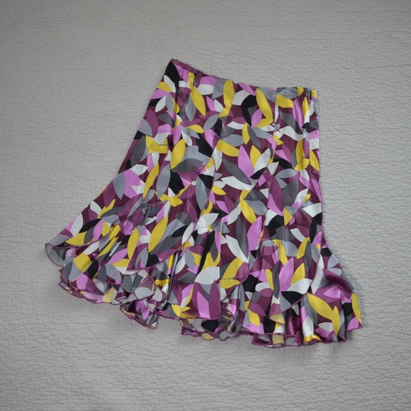 Ideology Silk Ruffled Hem Skirt Size 6 - Picture 1 of 7
